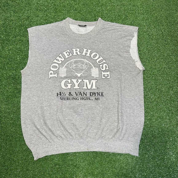 Powerhouse Gym Other - Vintage 90s‎ Powerhouse Gym Cutoff Sweatshirt Made in USAA Mens XL